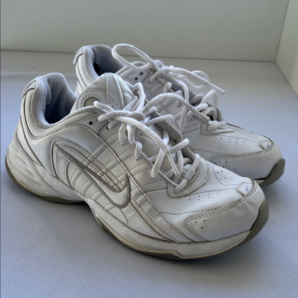 Nike Shoes - Nike Wmn T-Lite VIII Lea (W) White Grey Silver 396879 111 Size size 8.5